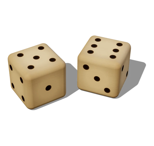 Three carved bone dice