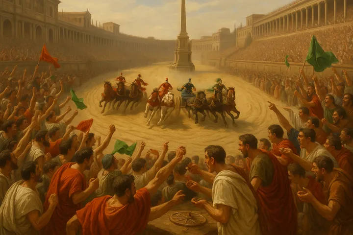 Circus Maximus: The Roman Origin of Modern Sports Betting, AI-generated image